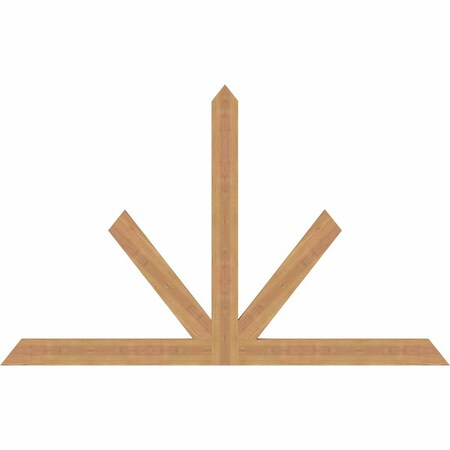 Ekena Millwork Saratoga Timber Gable Bracket, Western Red Cedar, 60"W x 38"H x 1 1/2"D x 3 1/2"F, 15/12 Pitch GBW060X38X0204SAR00SWR